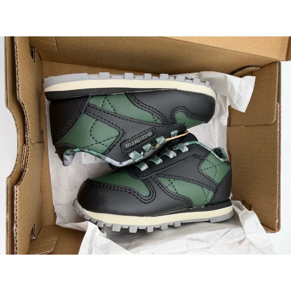 Reebok Harry Potter Classic Leather Slytherin Toddler Shoes Green Black 4